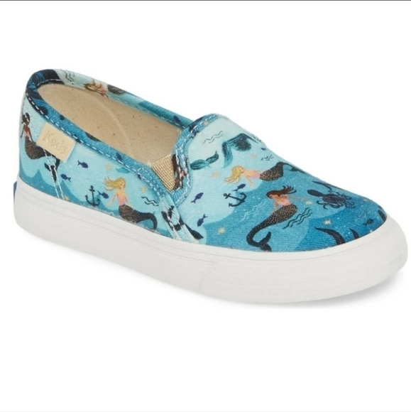 Keds x Rifle Paper Co. Double Decker Slip-On Sneaker MERMAID - Picture 1 of 9